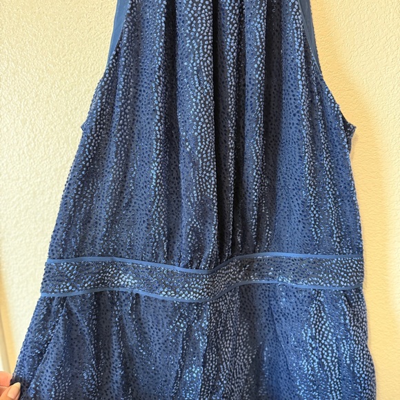 Anthropologie Elevenses Sz 14 Elegant Navy Jumpsuit - Picture 3 of 10